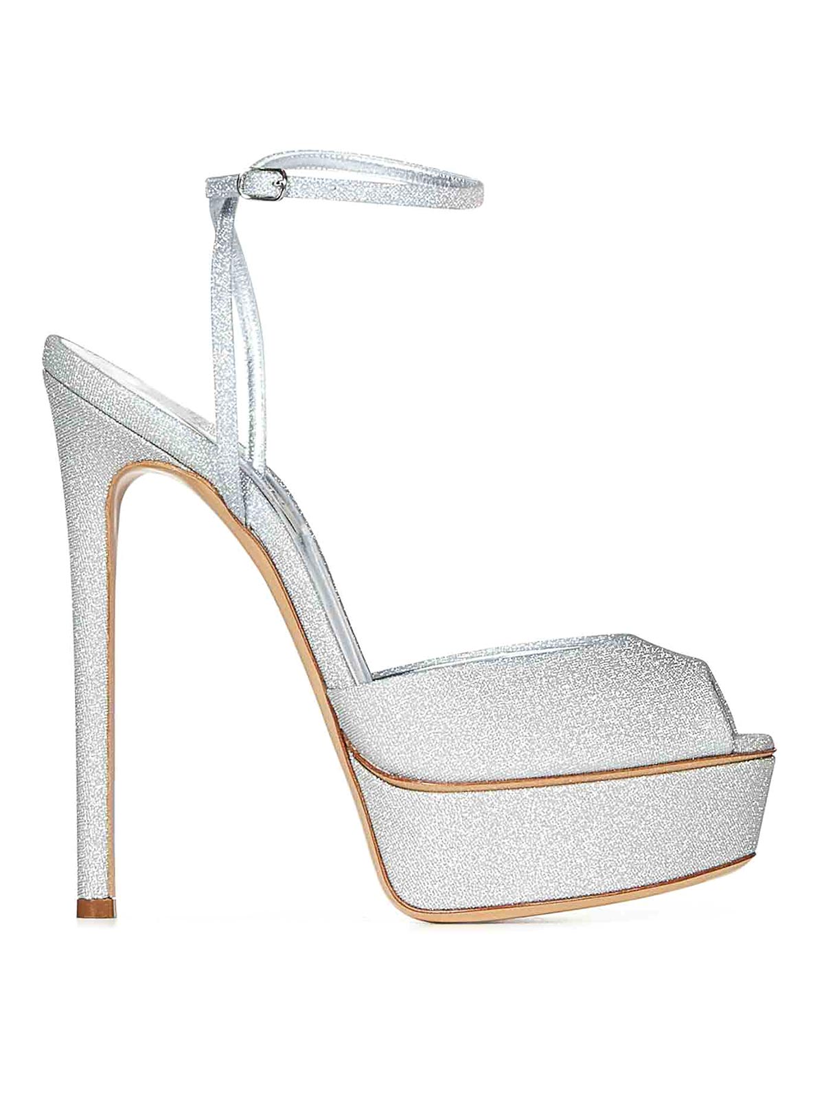 Casadei 140mm Flora Jolly Sandals In Silver