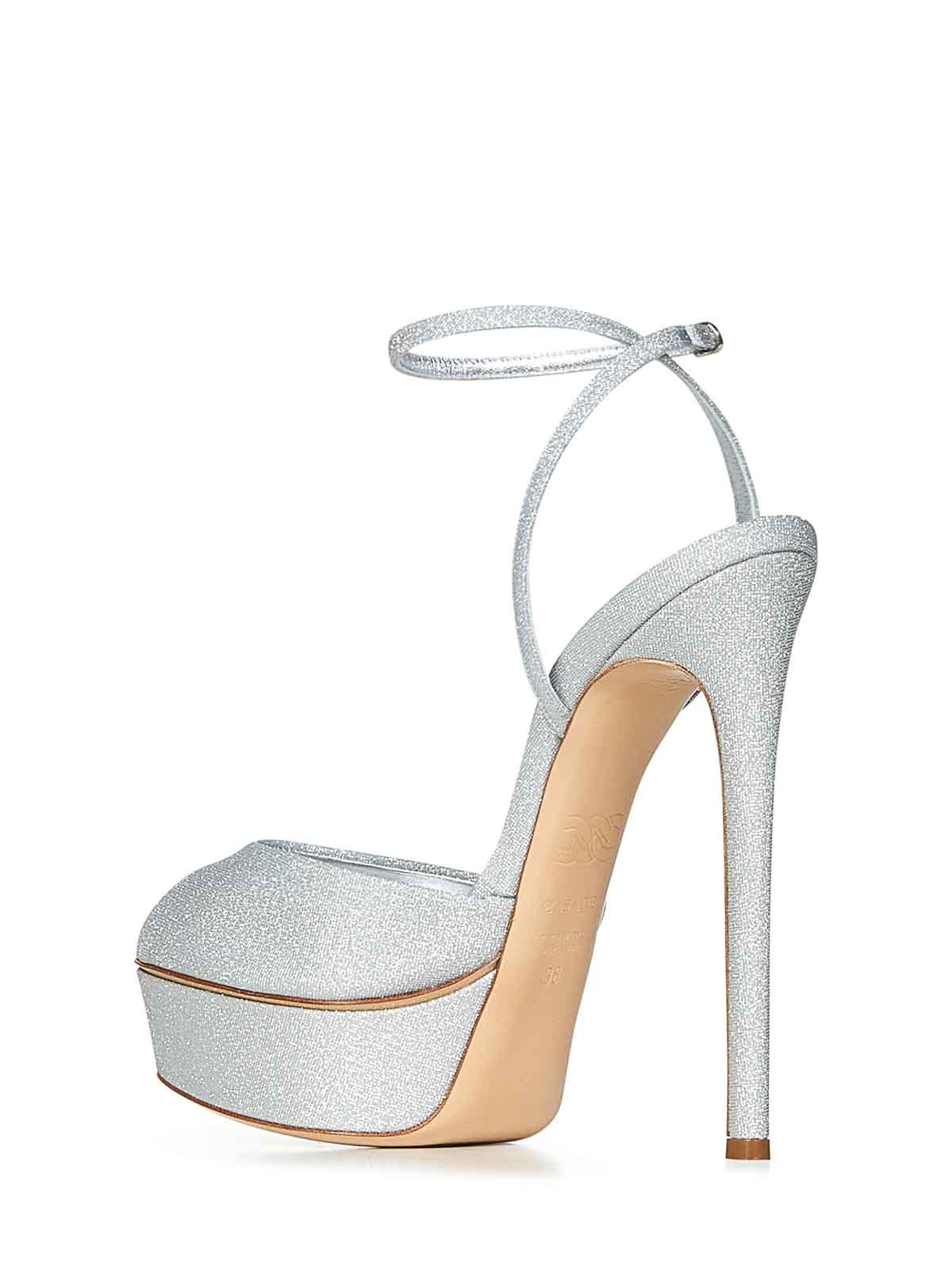 Casadei 140mm Flora Jolly Sandals In Silver