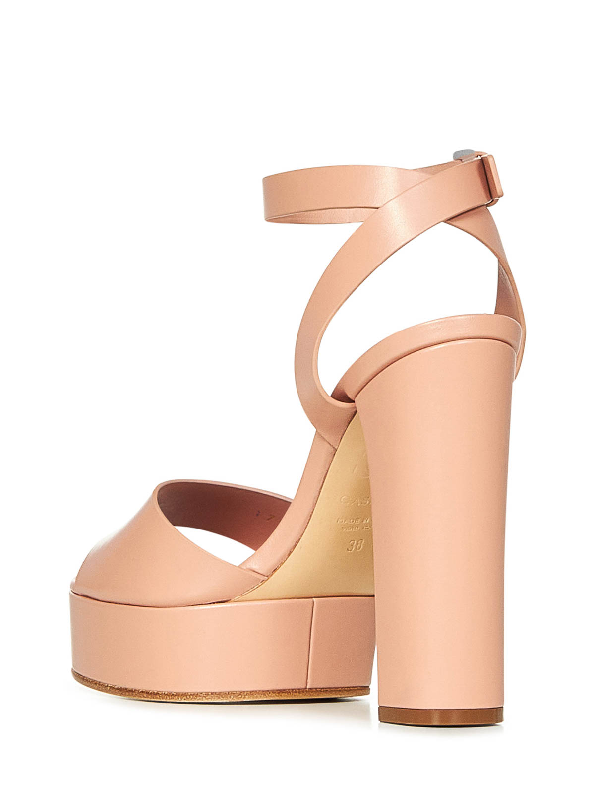 Casadei High Platform Sandals In Nude