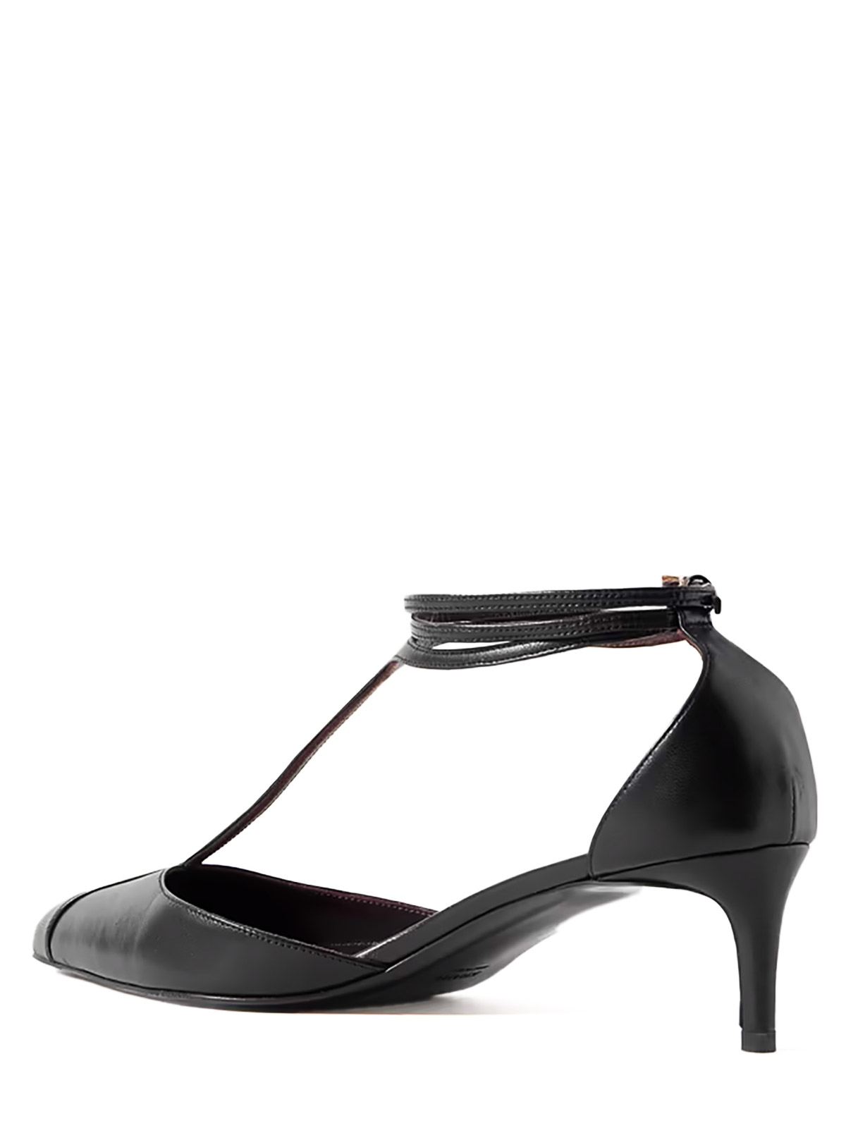 Khaite Pointed Toe Black Ankle Strap Sandals In Black