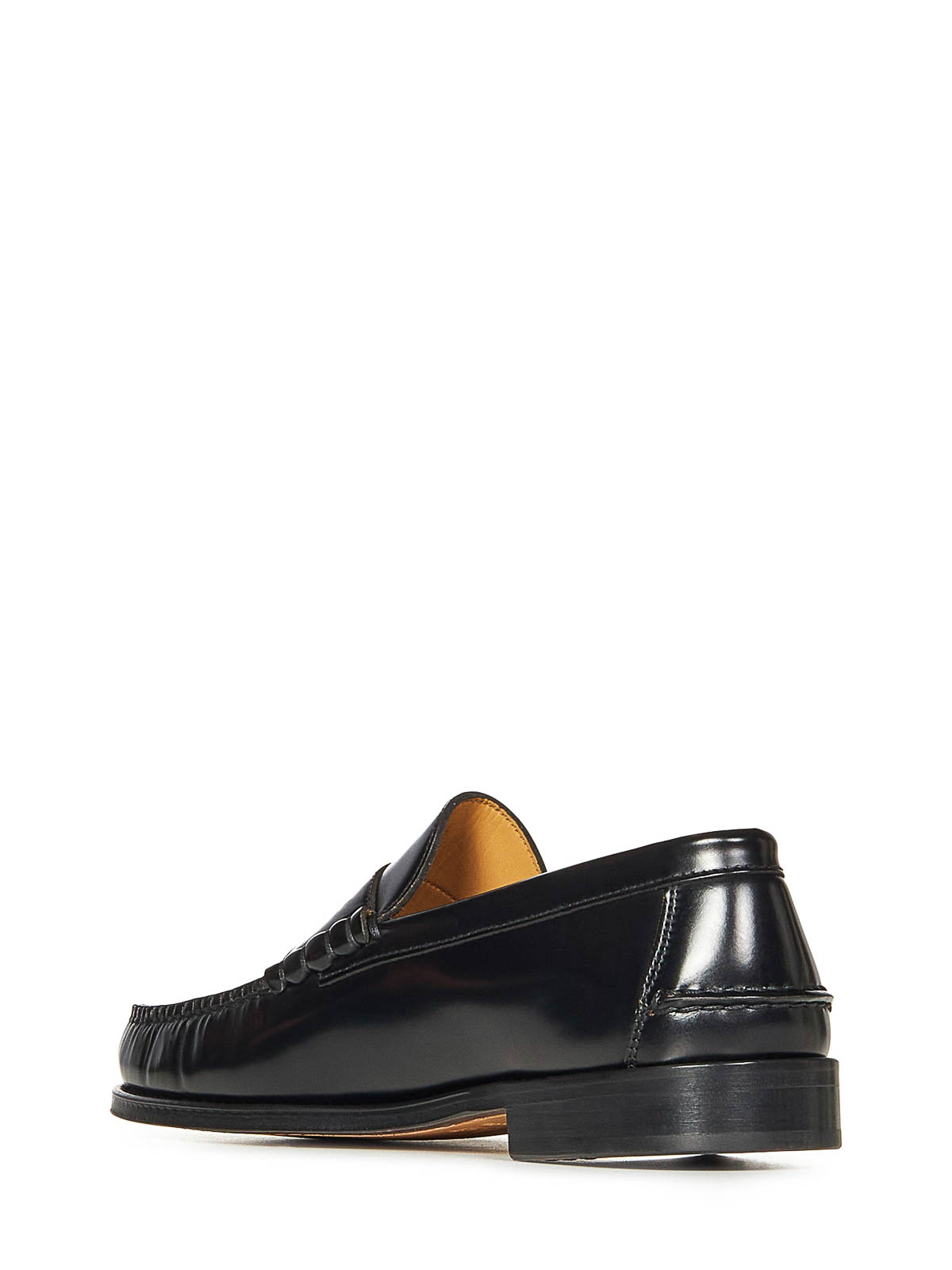 Paraboot Black Brushed Leather Loafers In Black