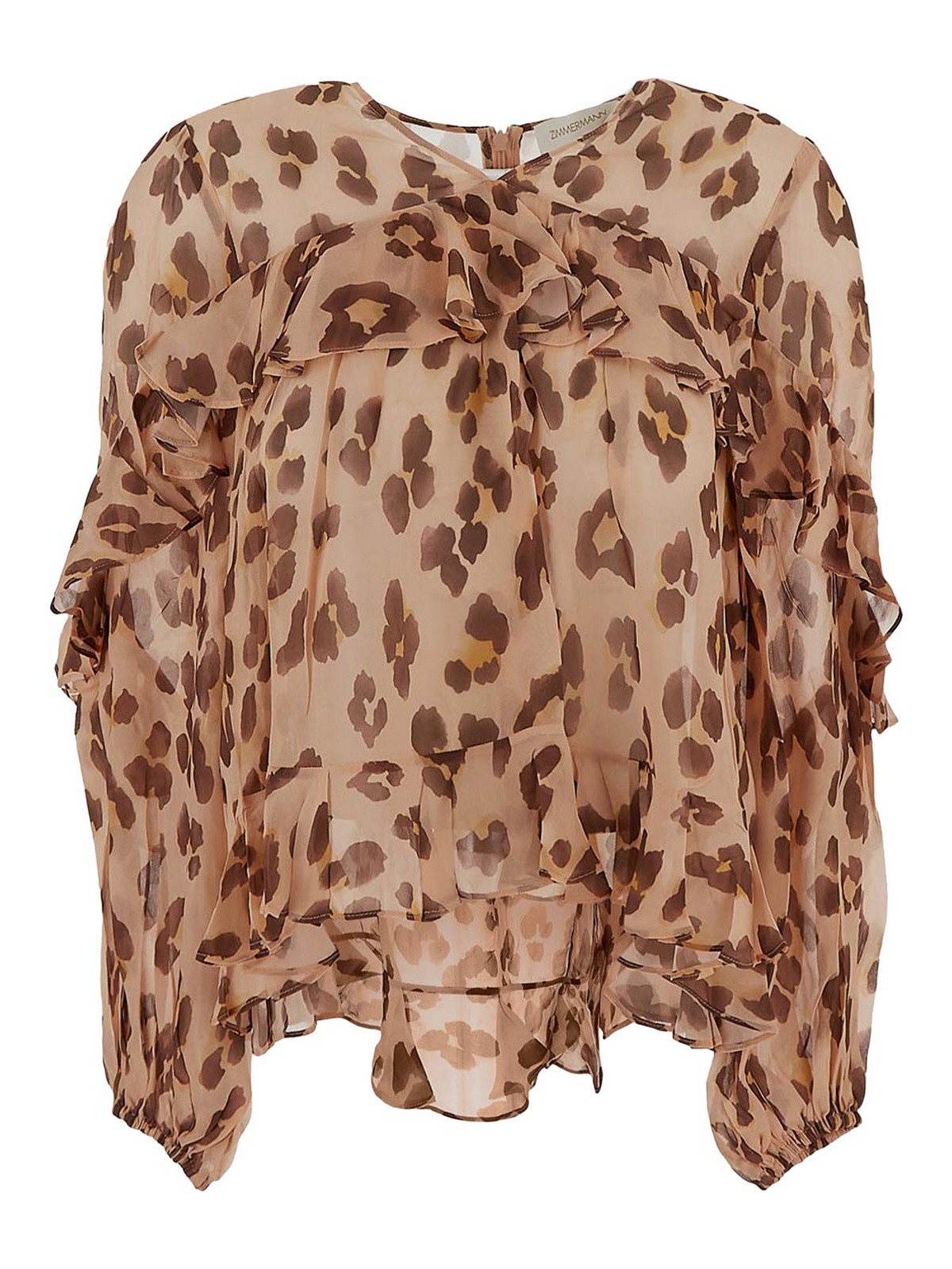 Zimmermann V-neck Top In Brown