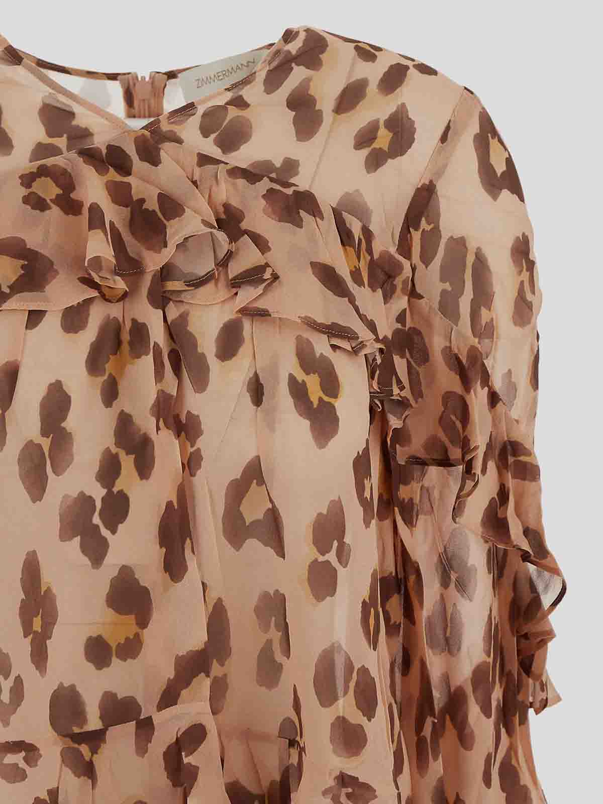 Zimmermann V-neck Top In Brown