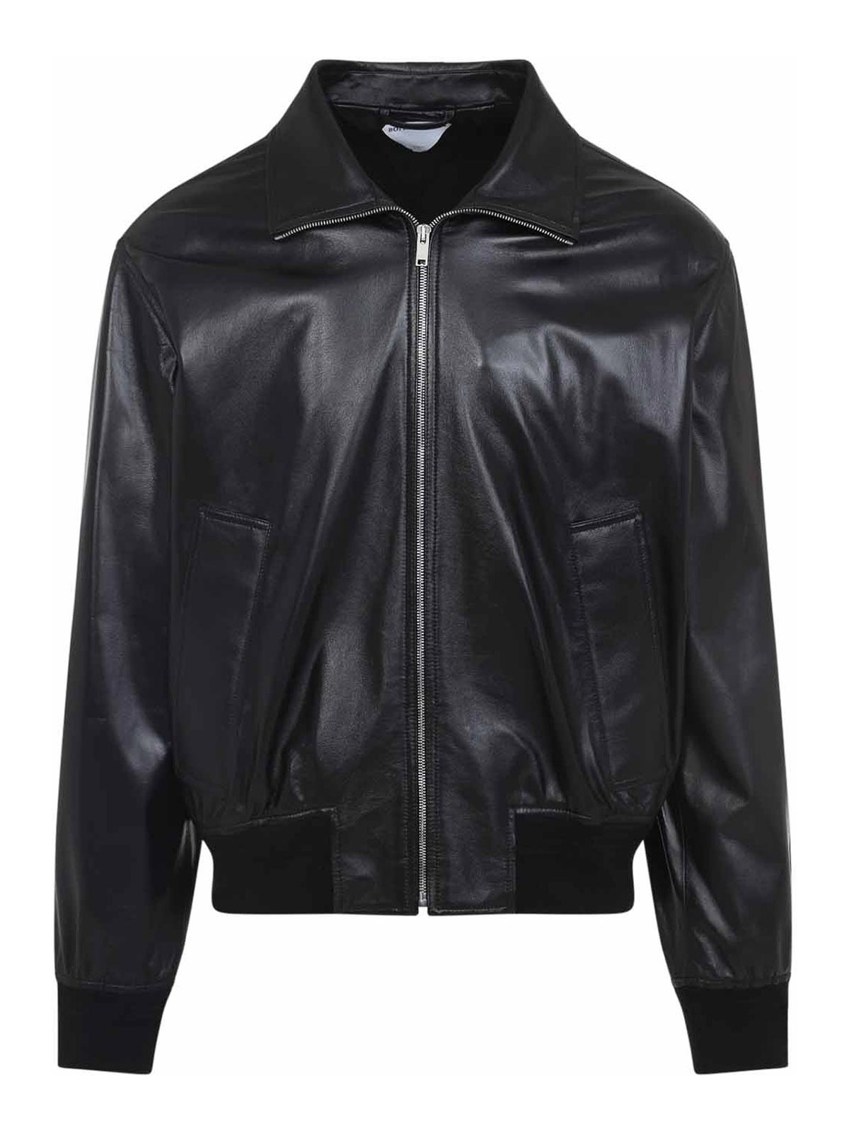 Bottega Veneta レザーコート - 黒 | 785266V5AC01000