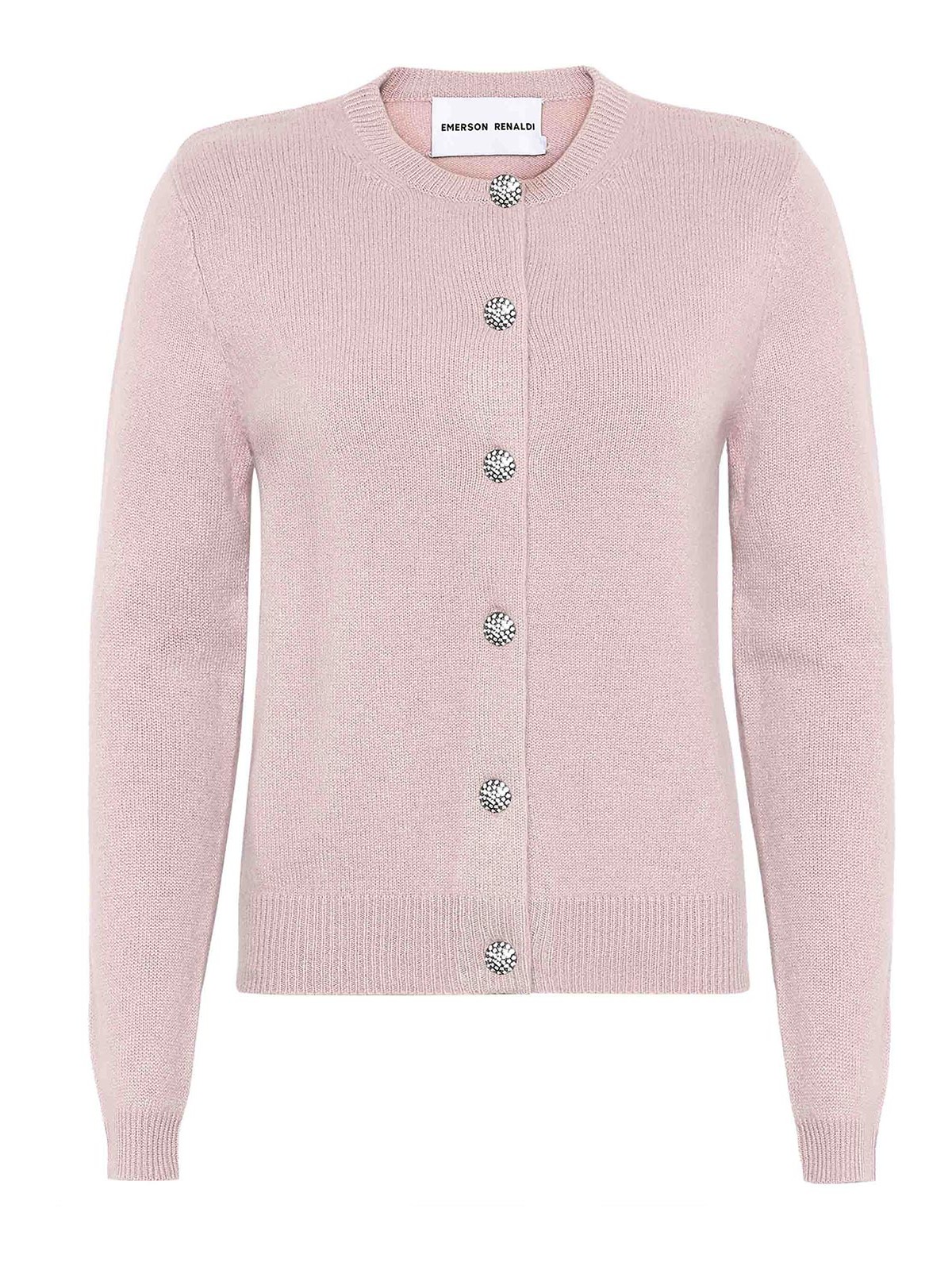 Emerson Renaldi Cardigan With Decorative Buttons In Pink