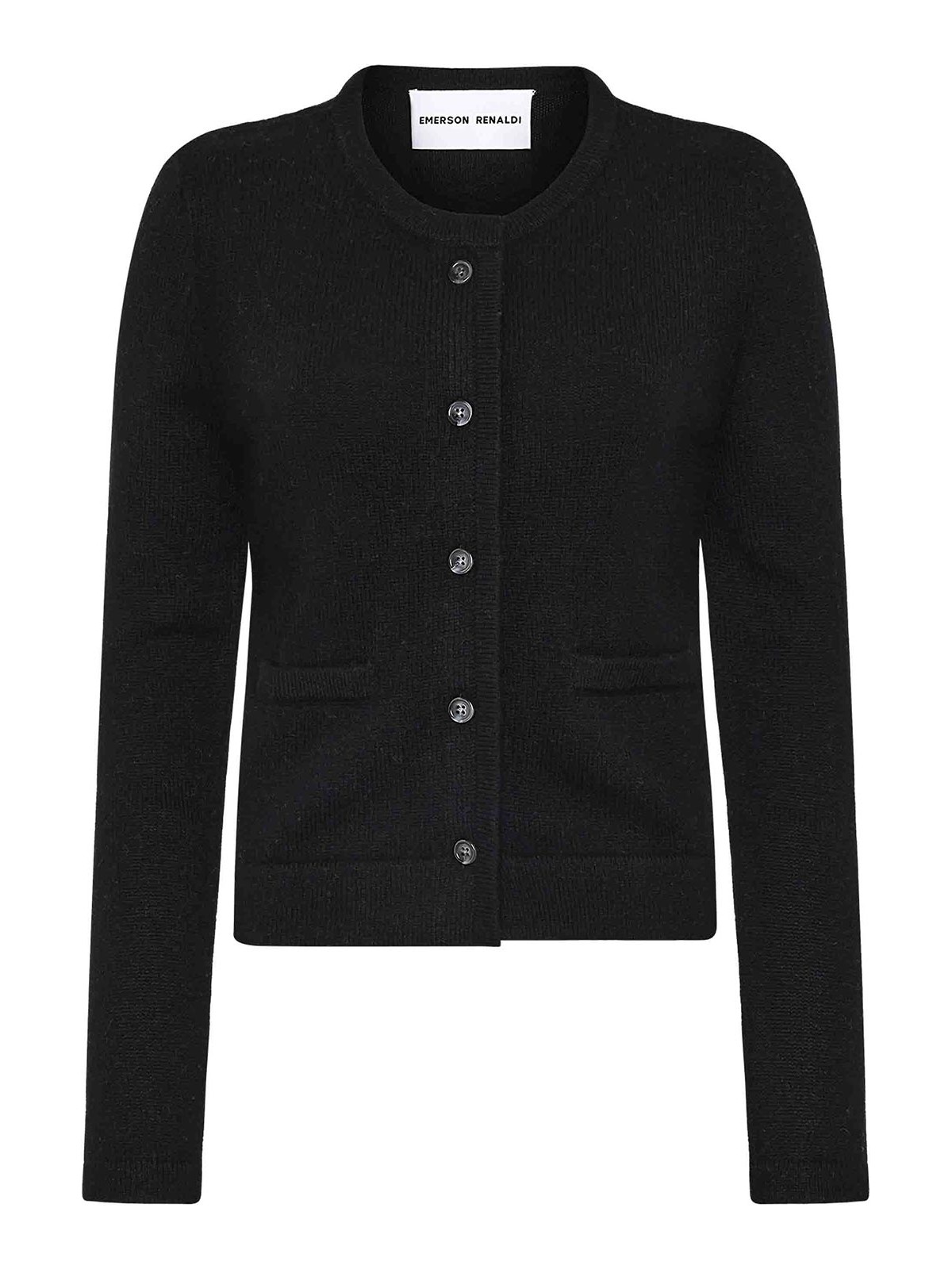 Emerson Renaldi Buttoned Cardigan With Pockets In Black
