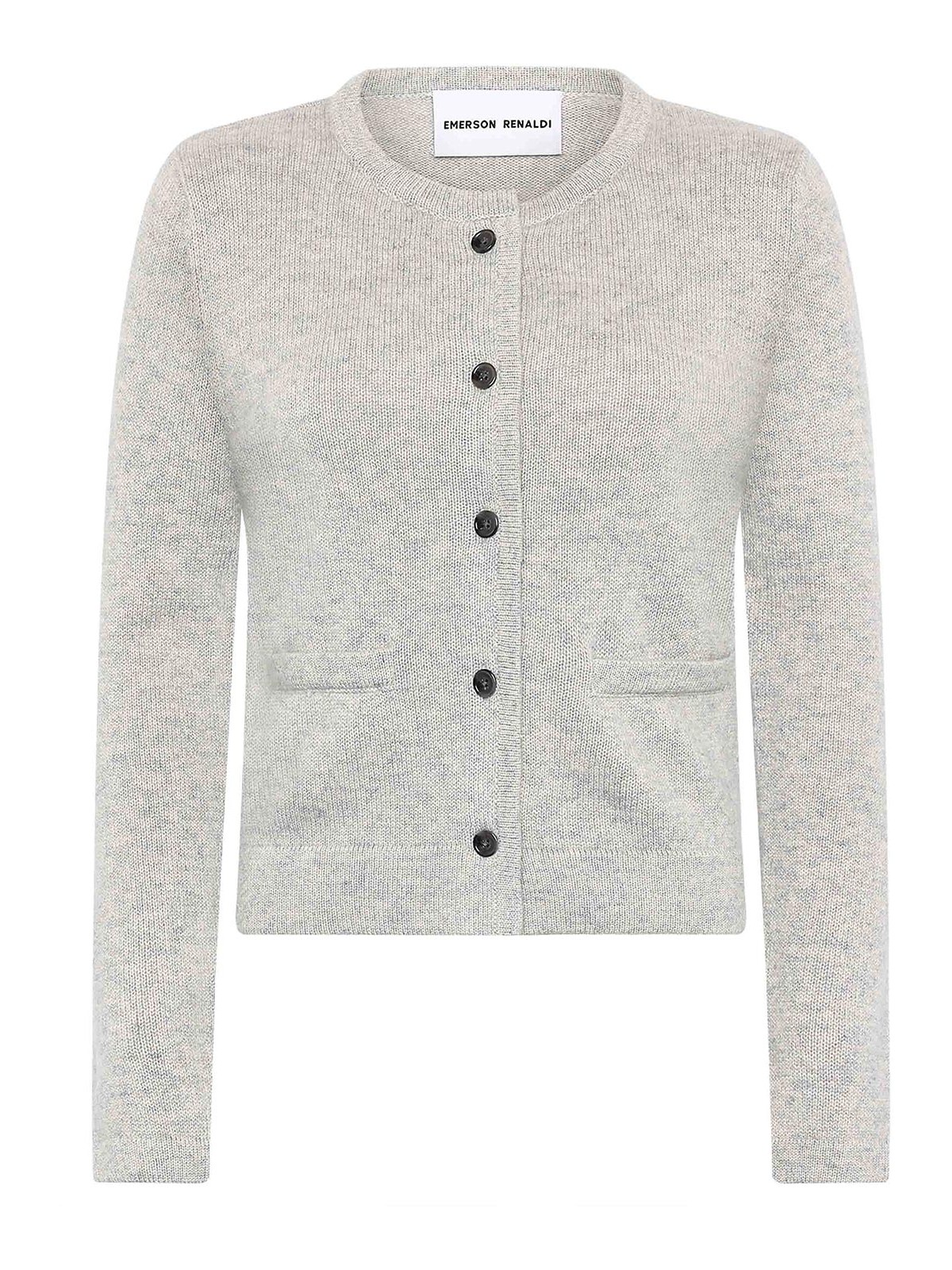Emerson Renaldi Buttoned Cardigan With Pockets In Gray