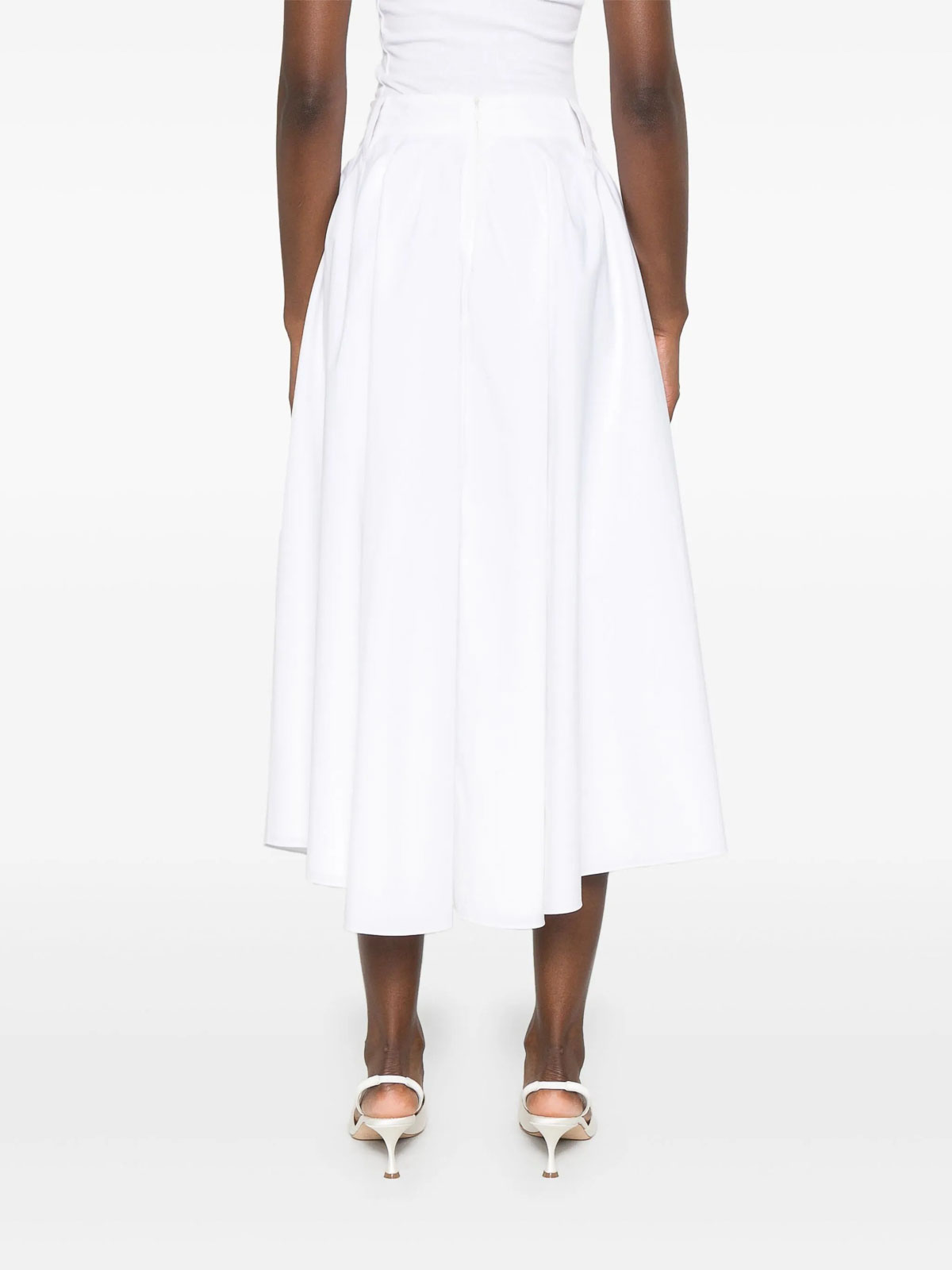 Dorothee Schumacher Poplin Power Midi Skirt In White