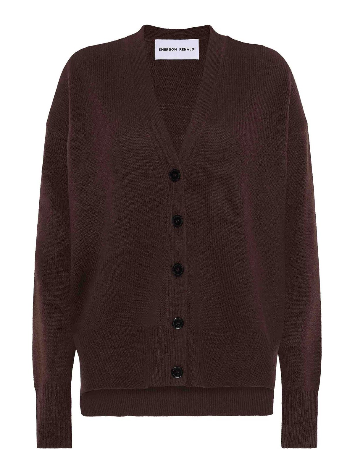 Emerson Renaldi Oversized Cardigan In Brown