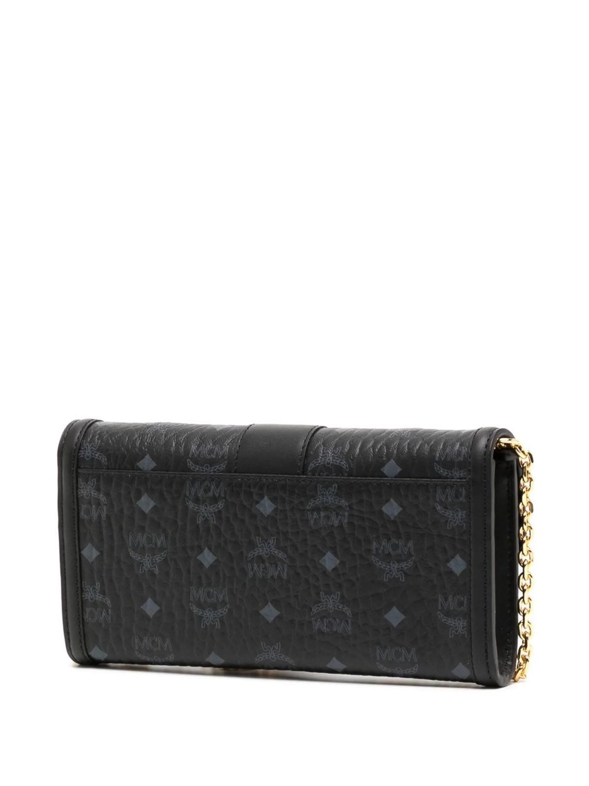 Mcm Large Tracy Chain Wallet In Black