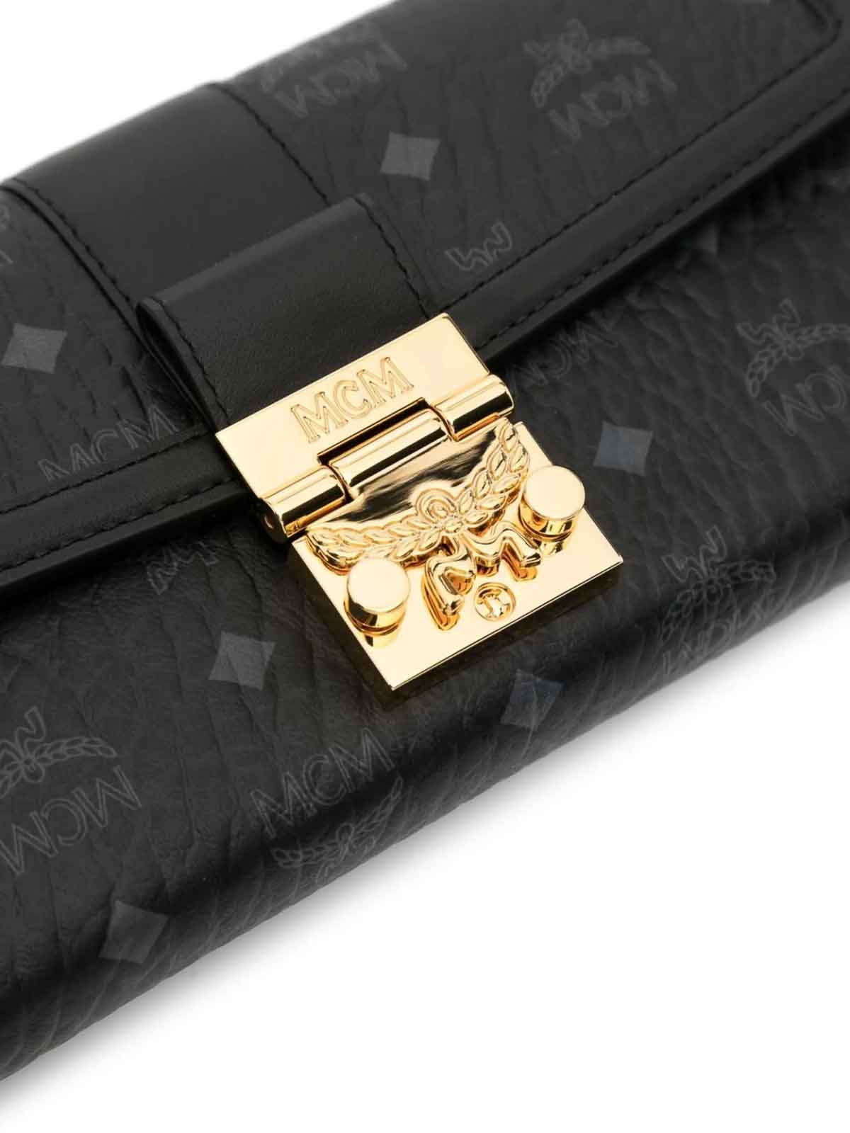 Mcm Large Tracy Chain Wallet In Black