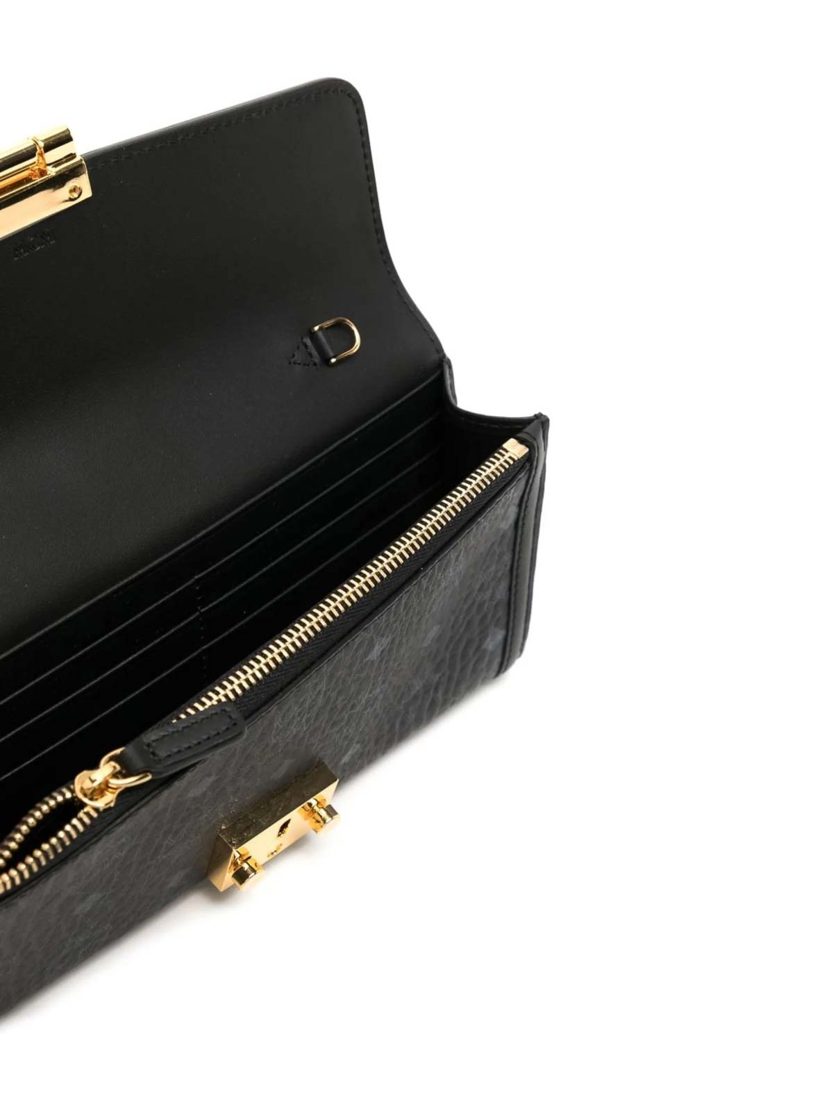 Mcm Large Tracy Chain Wallet In Black