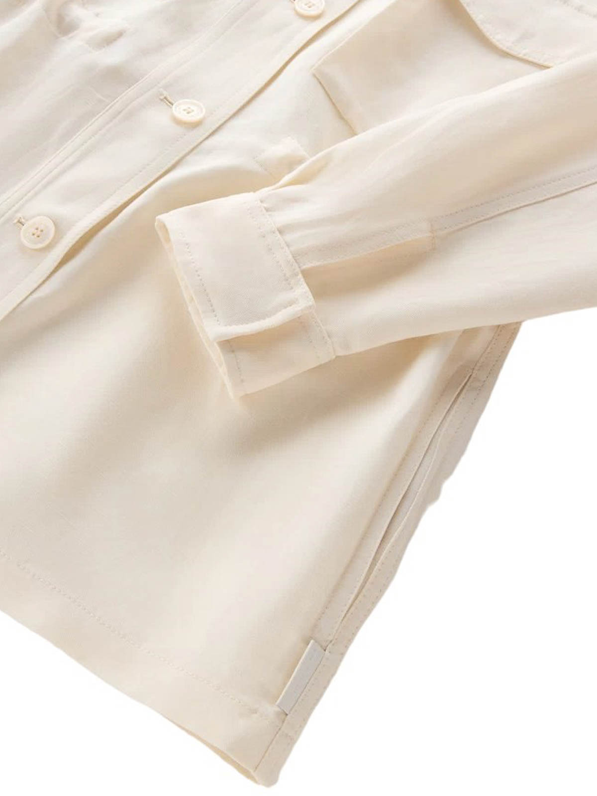 Woolrich Shirt Jacket In Brown Mixed Bread In White