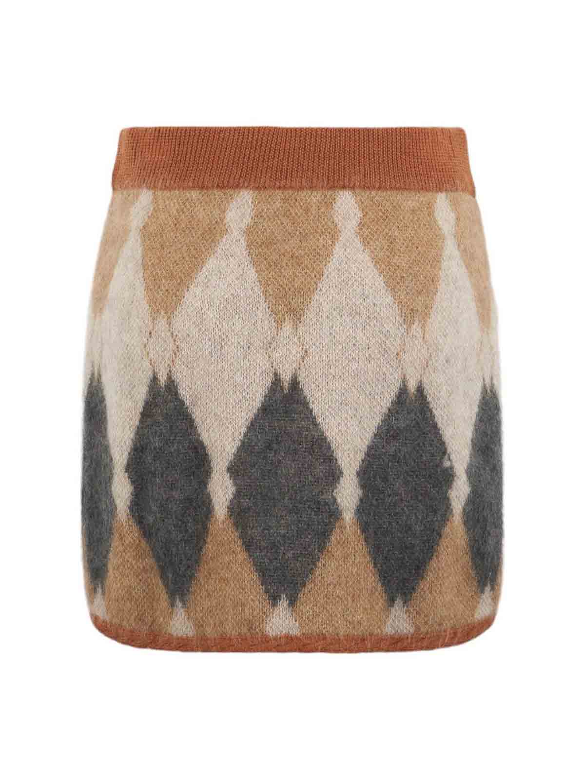 Ballantyne Jersey Skirt In Multi