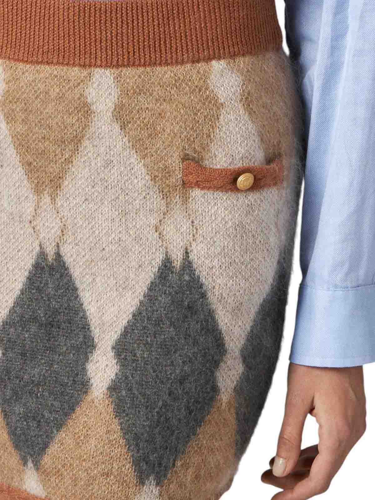 Ballantyne Jersey Skirt In Multi