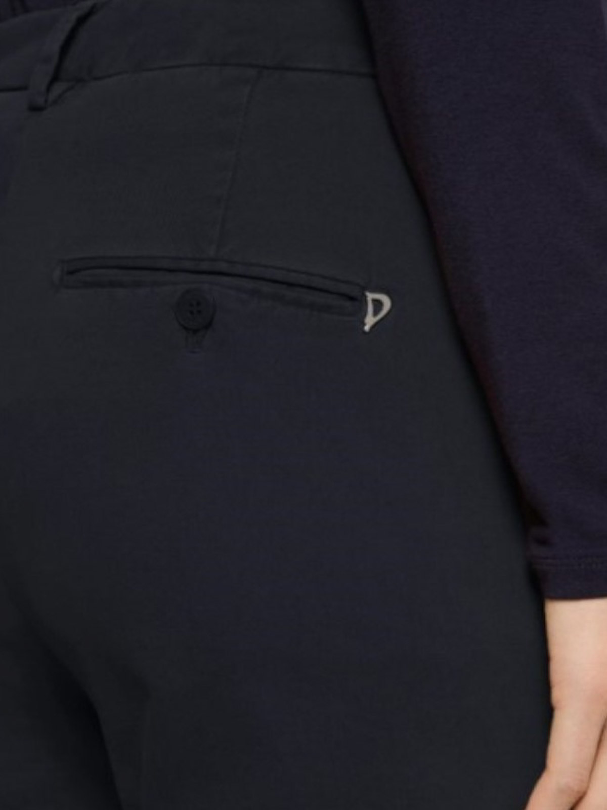 Dondup Nima Loose Pantages In Garbardina Wardle Hand In Blue