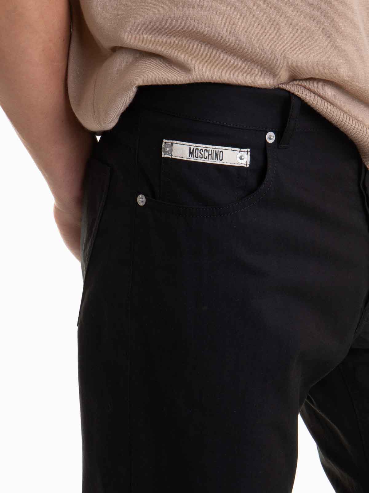 Moschino Straight-leg Trousers In Black