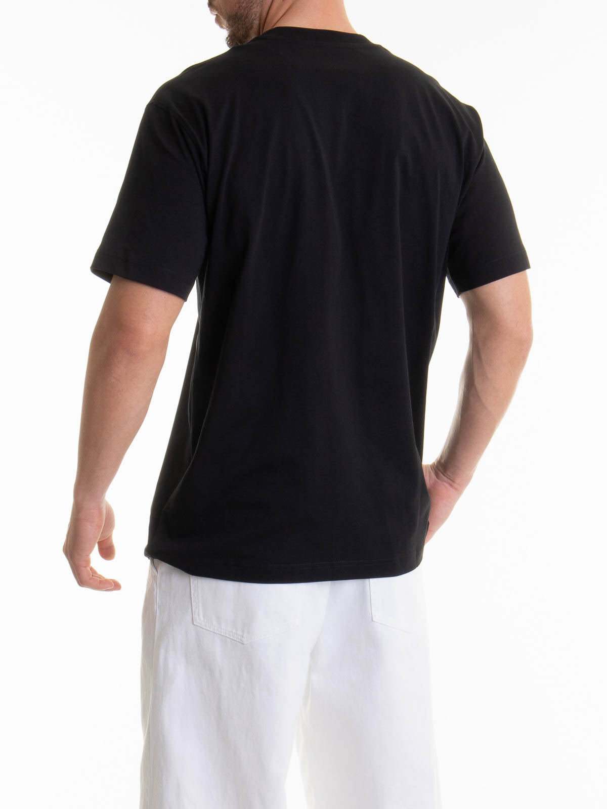 Moschino Laurel Crown Logo T Shirt Black In Black