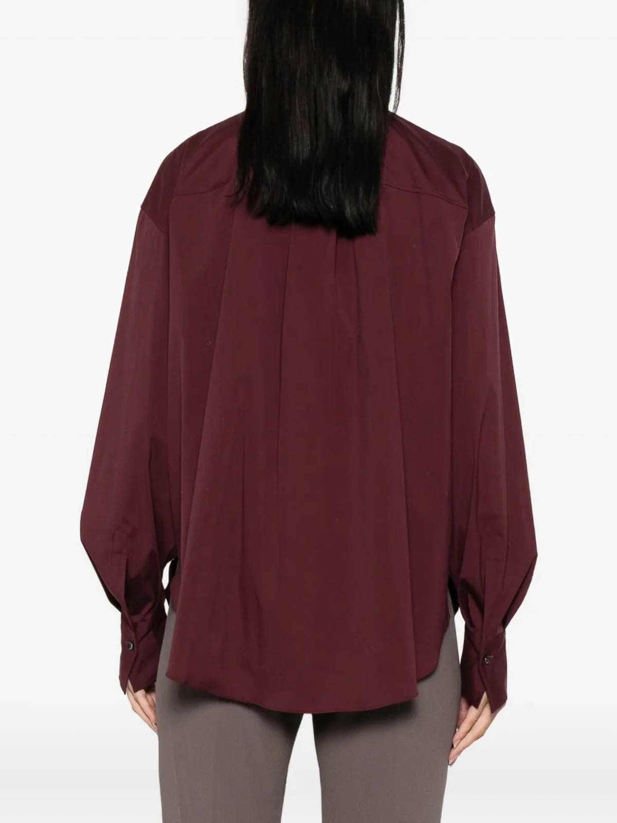 Brunello Cucinelli Cotton Popeline Shirt In Red