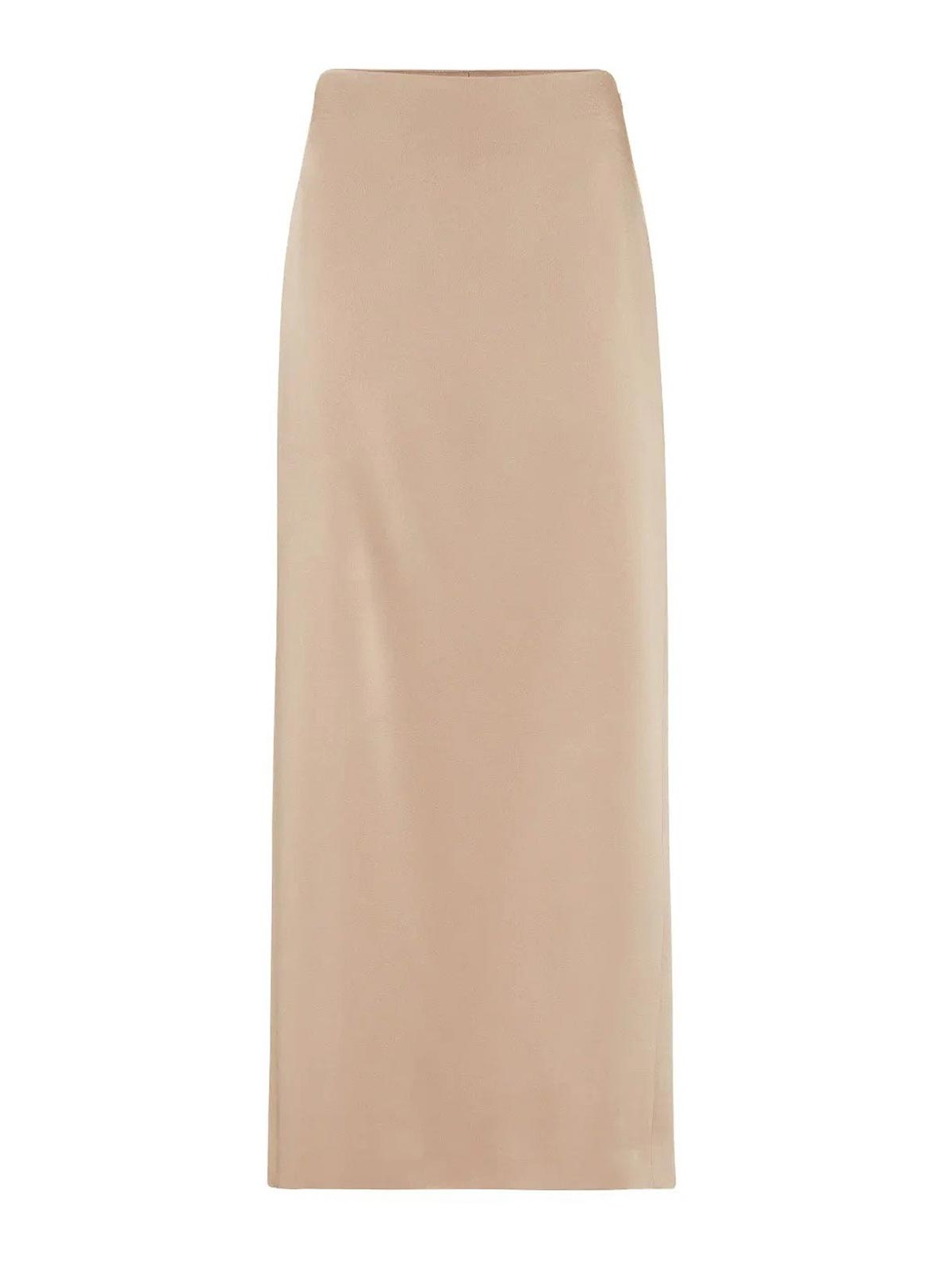 Brunello Cucinelli High Waist Skirt In Sand