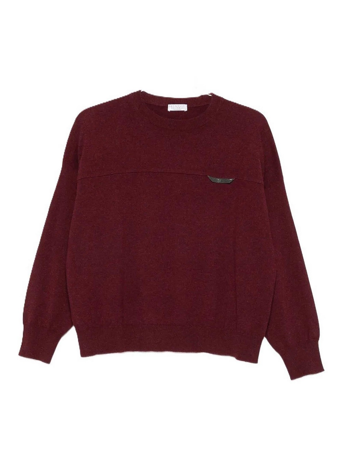 Brunello Cucinelli Crew Neck Sweater In Red