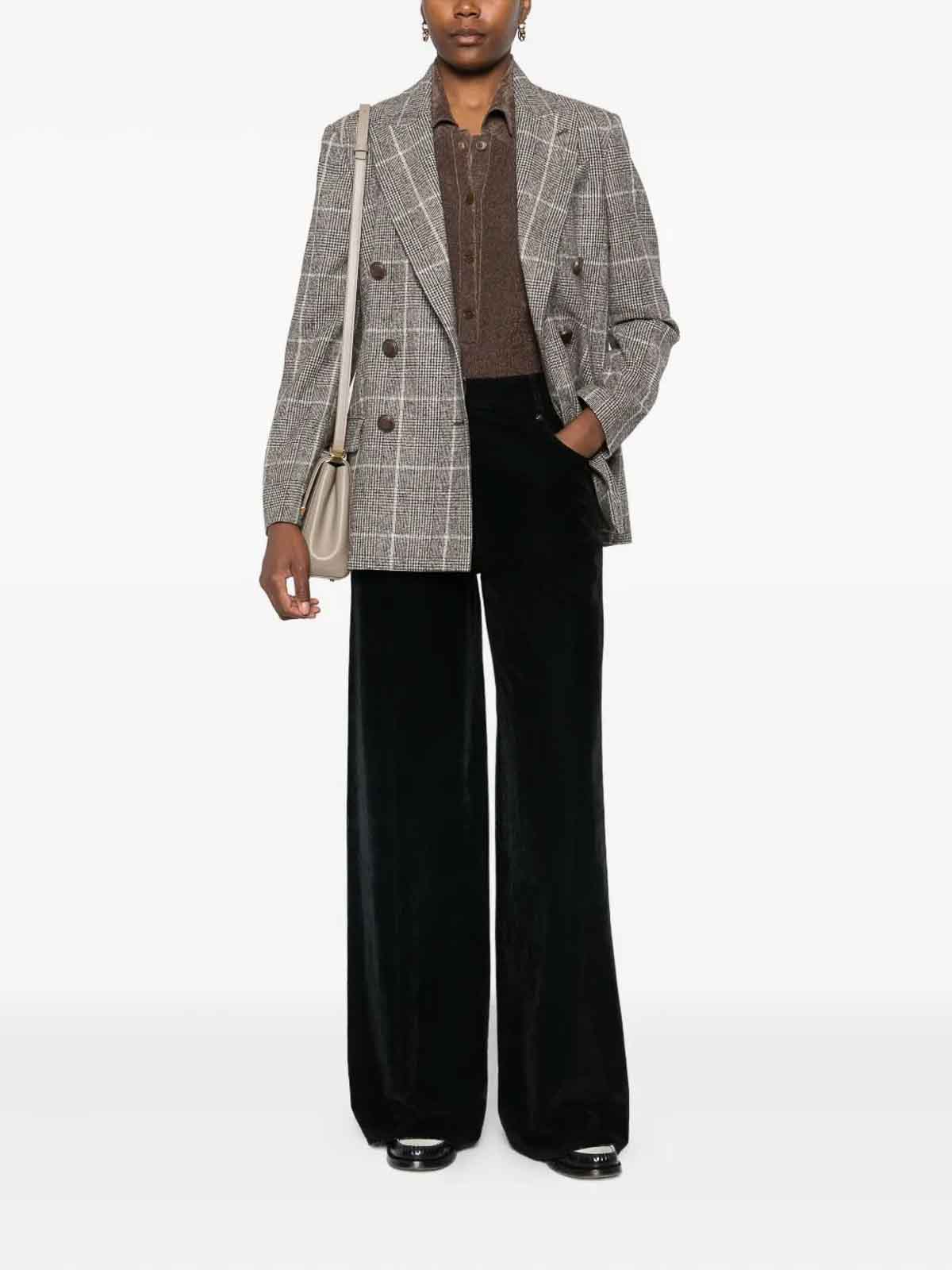 Brunello Cucinelli Check Blazer In Brown