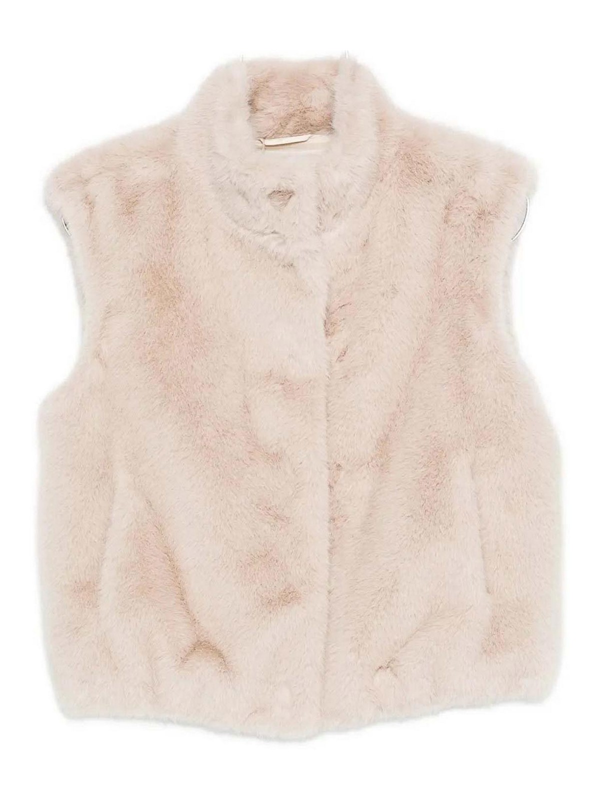 Herno Faux Fur Waist Coat In White