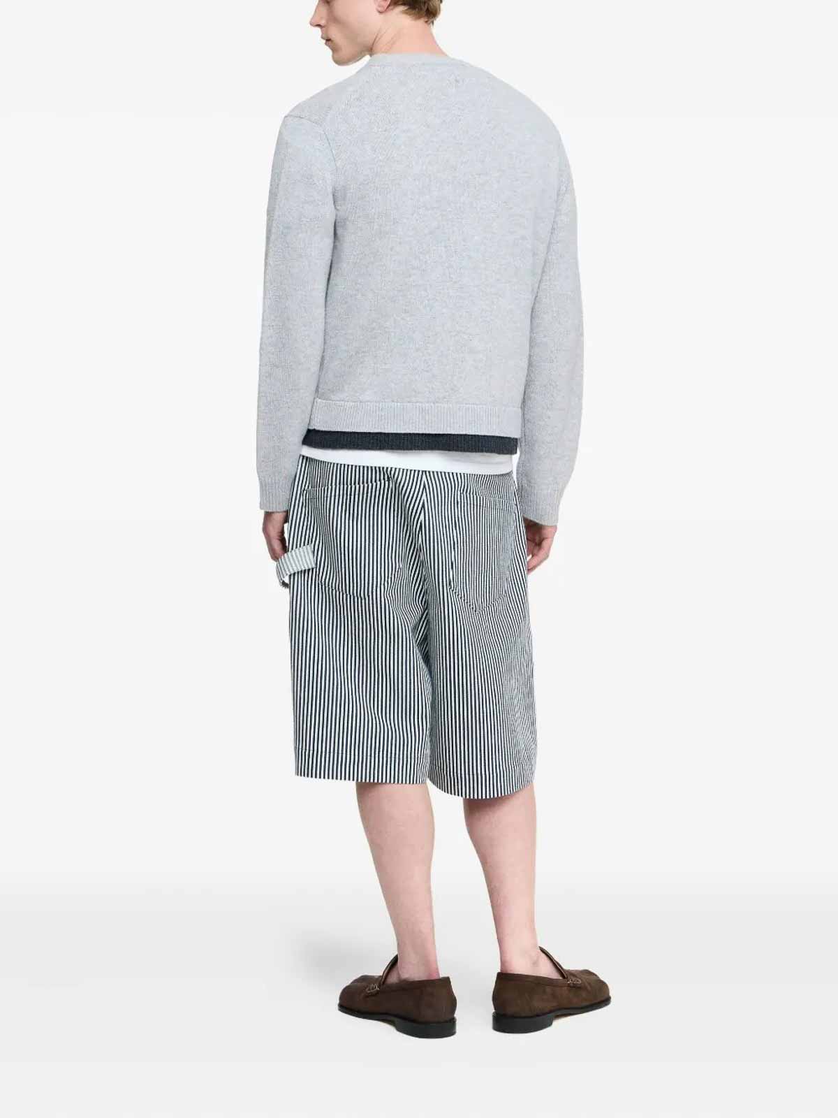 Jw Anderson Double Layer Cardigan In Gray