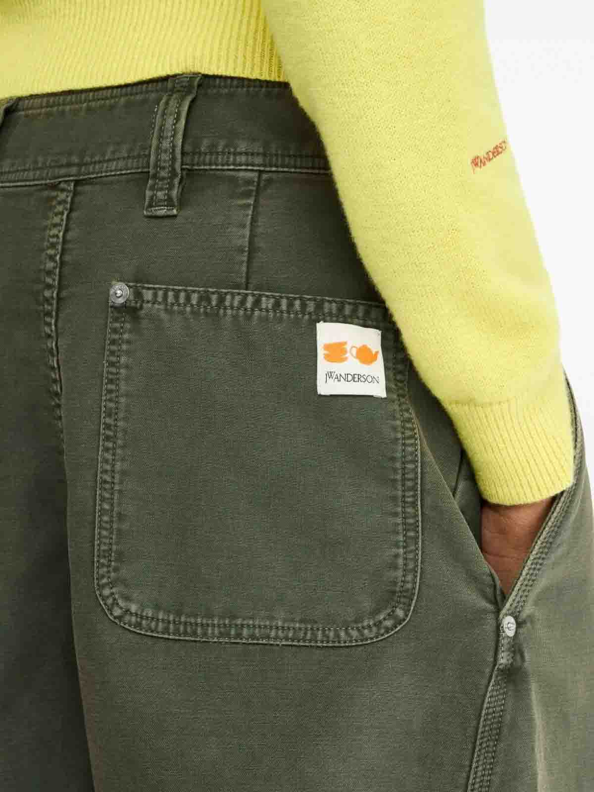 Jw Anderson J. W. Anderson Twisted Seam Trousers In Green