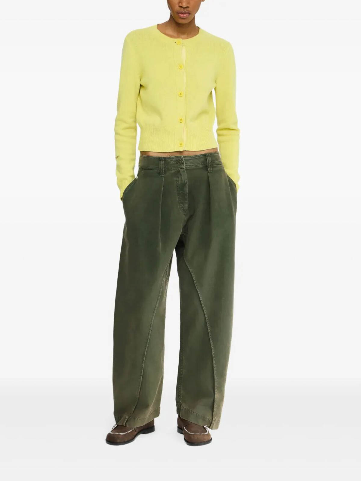 Jw Anderson J. W. Anderson Twisted Seam Trousers In Green