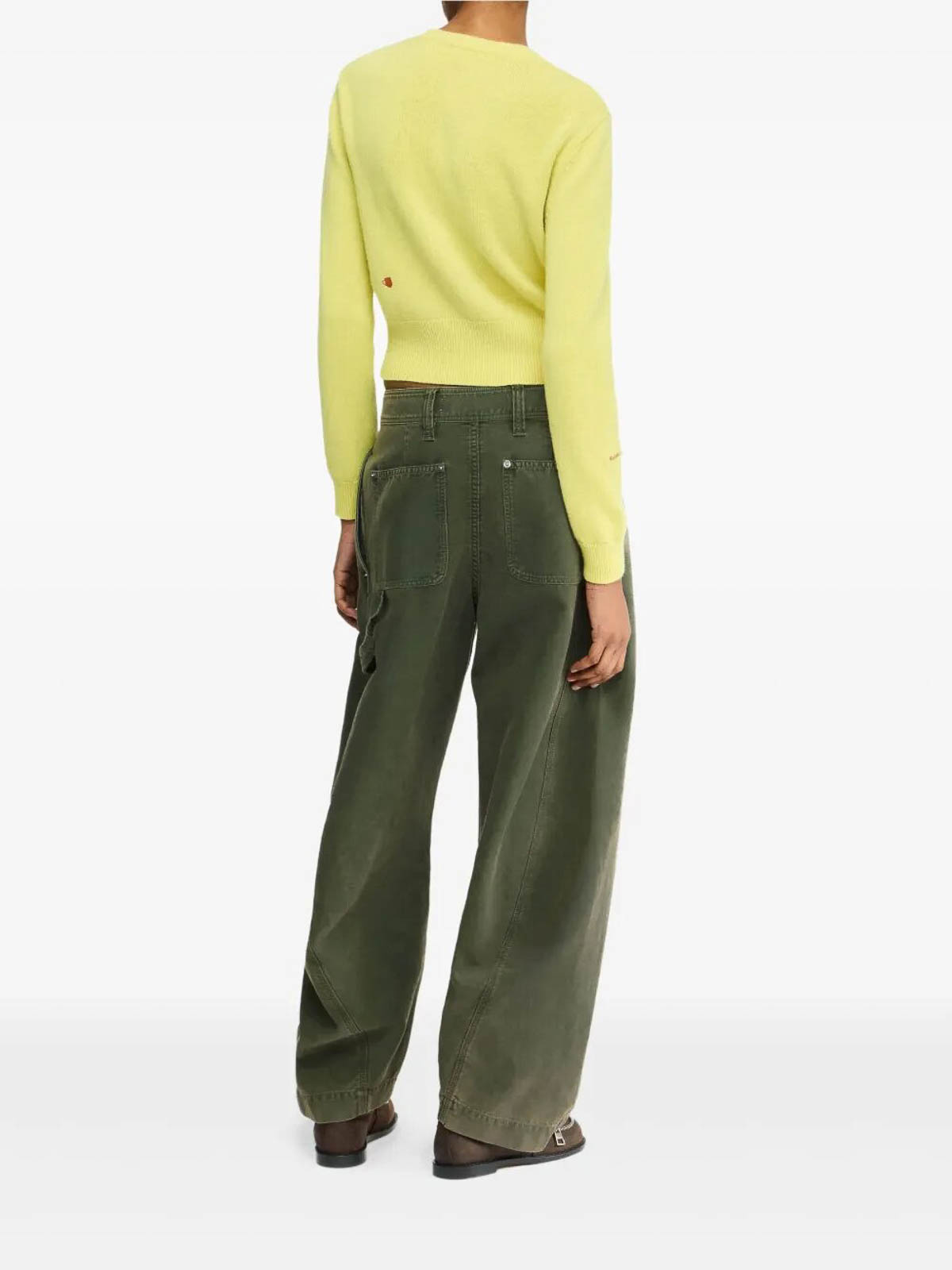 Jw Anderson J. W. Anderson Twisted Seam Trousers In Green