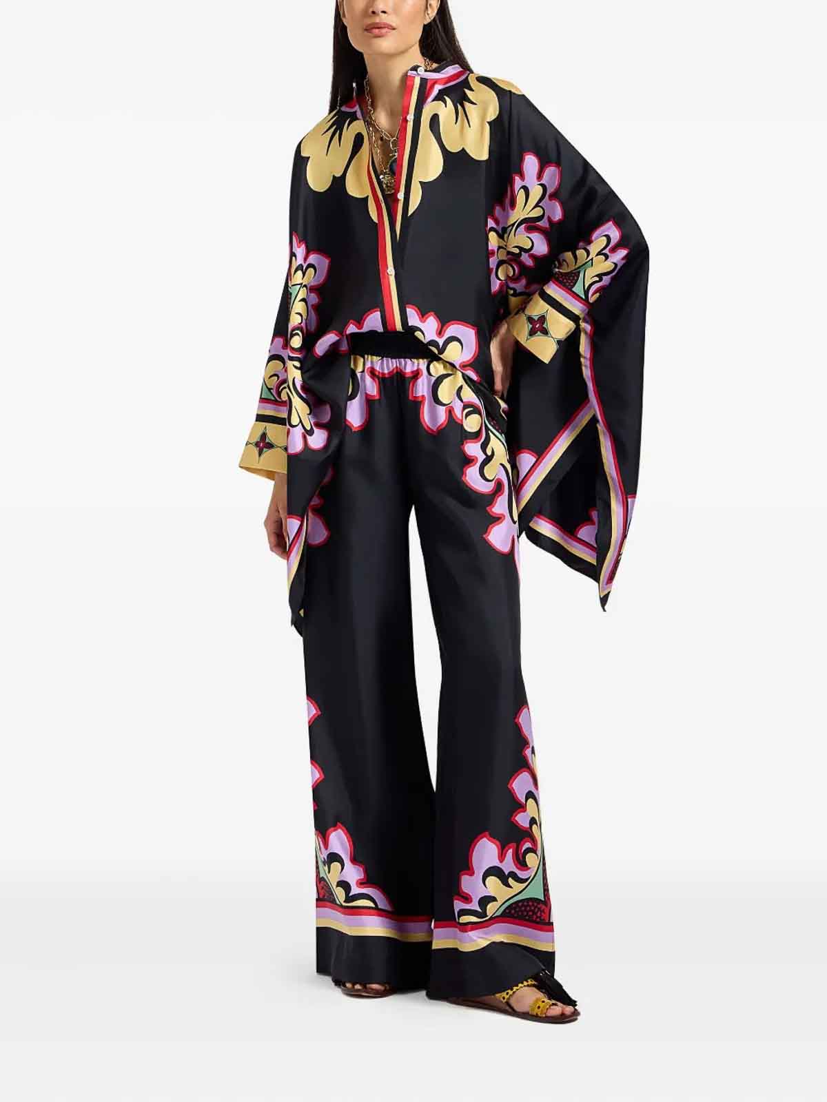 La Doublej Palazzo Pant In Black