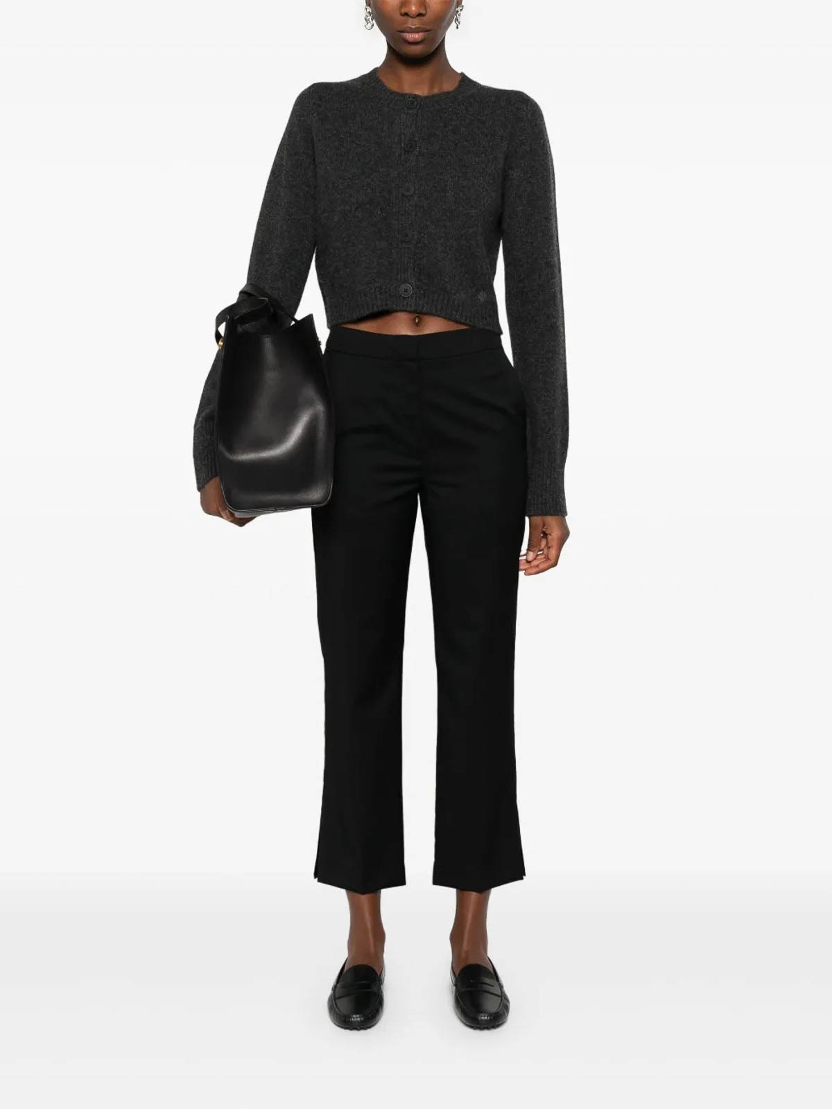 Loulou Studio Zephir Cardigan In Gray