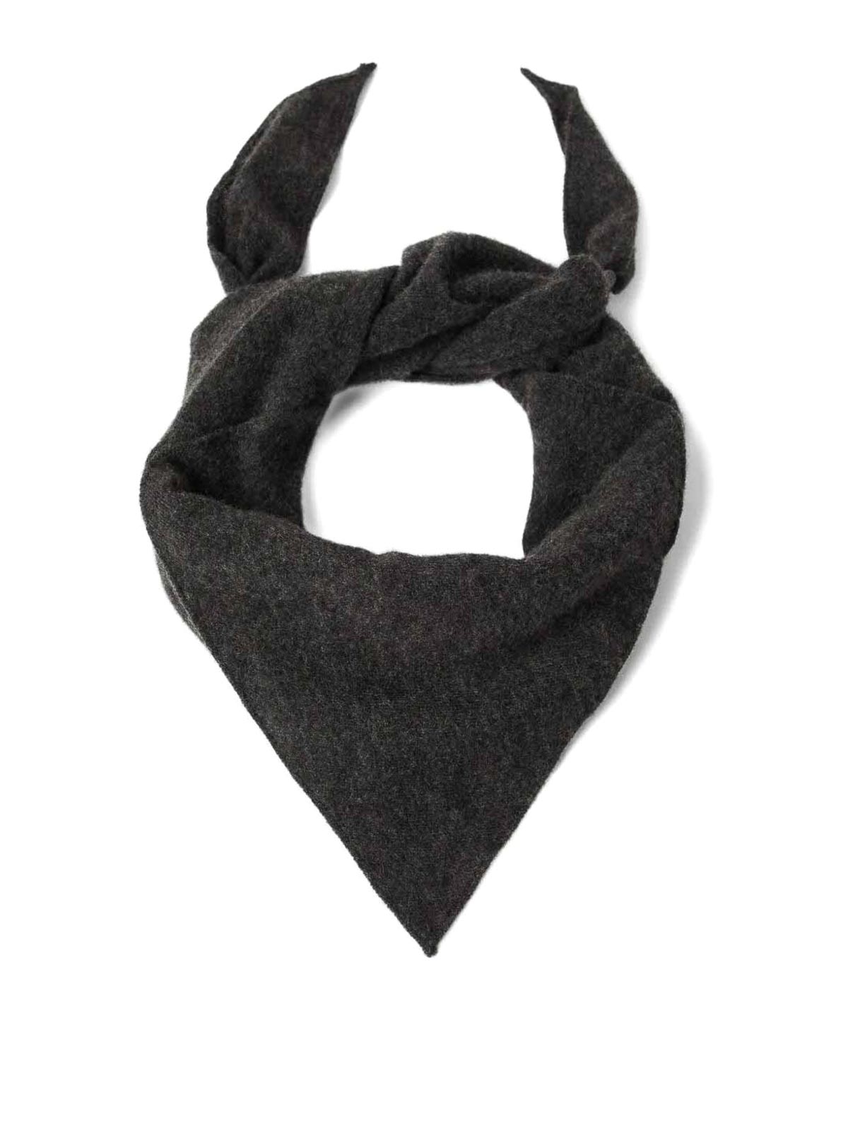 Brunello Cucinelli Cashmere Bandana Scarf In Gray