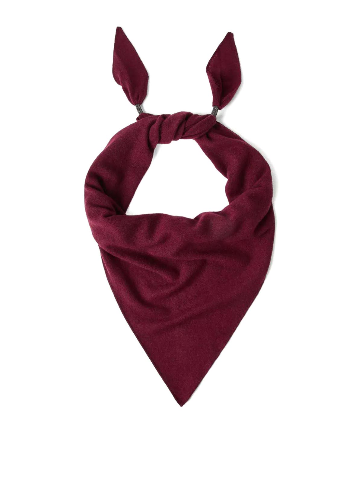 Brunello Cucinelli Cashmere Bandana Scarf In Red