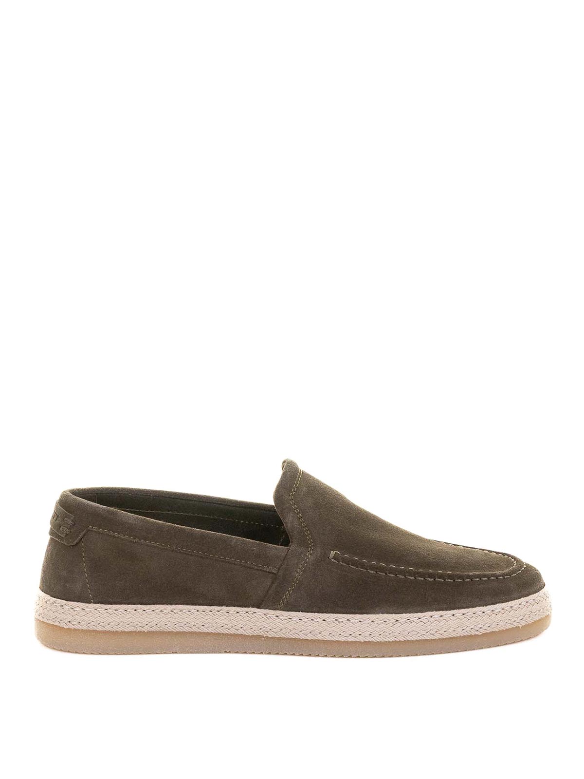 Barrett Olive Moccasin Man In Suede In Green