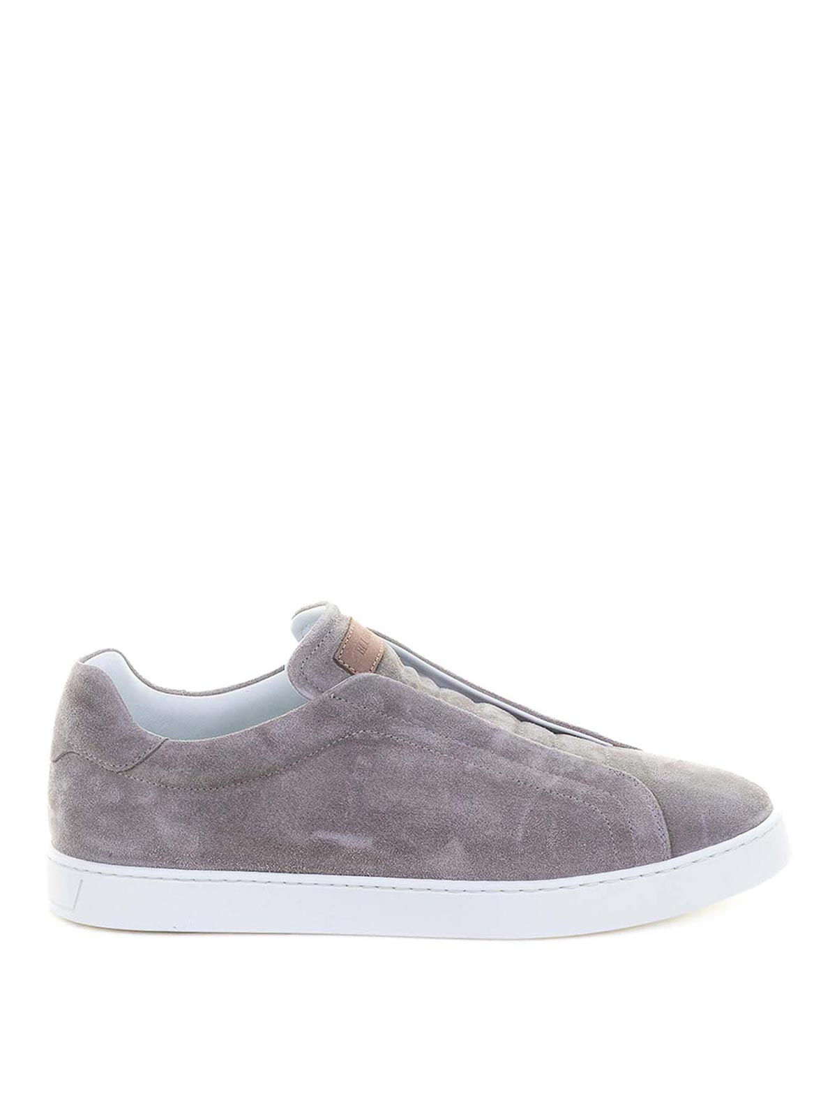 Barrett Sneaker Slip On Greige In Suede In Brown
