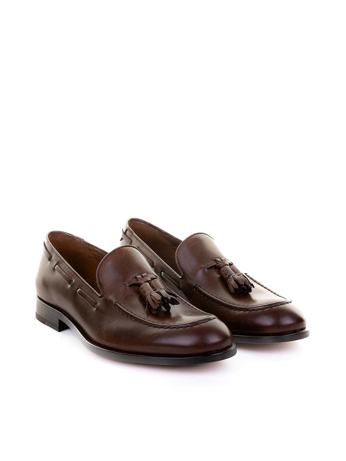 Fratelli Rossetti Flli Lipsticks Leather Moccasin With Nappine In Brown
