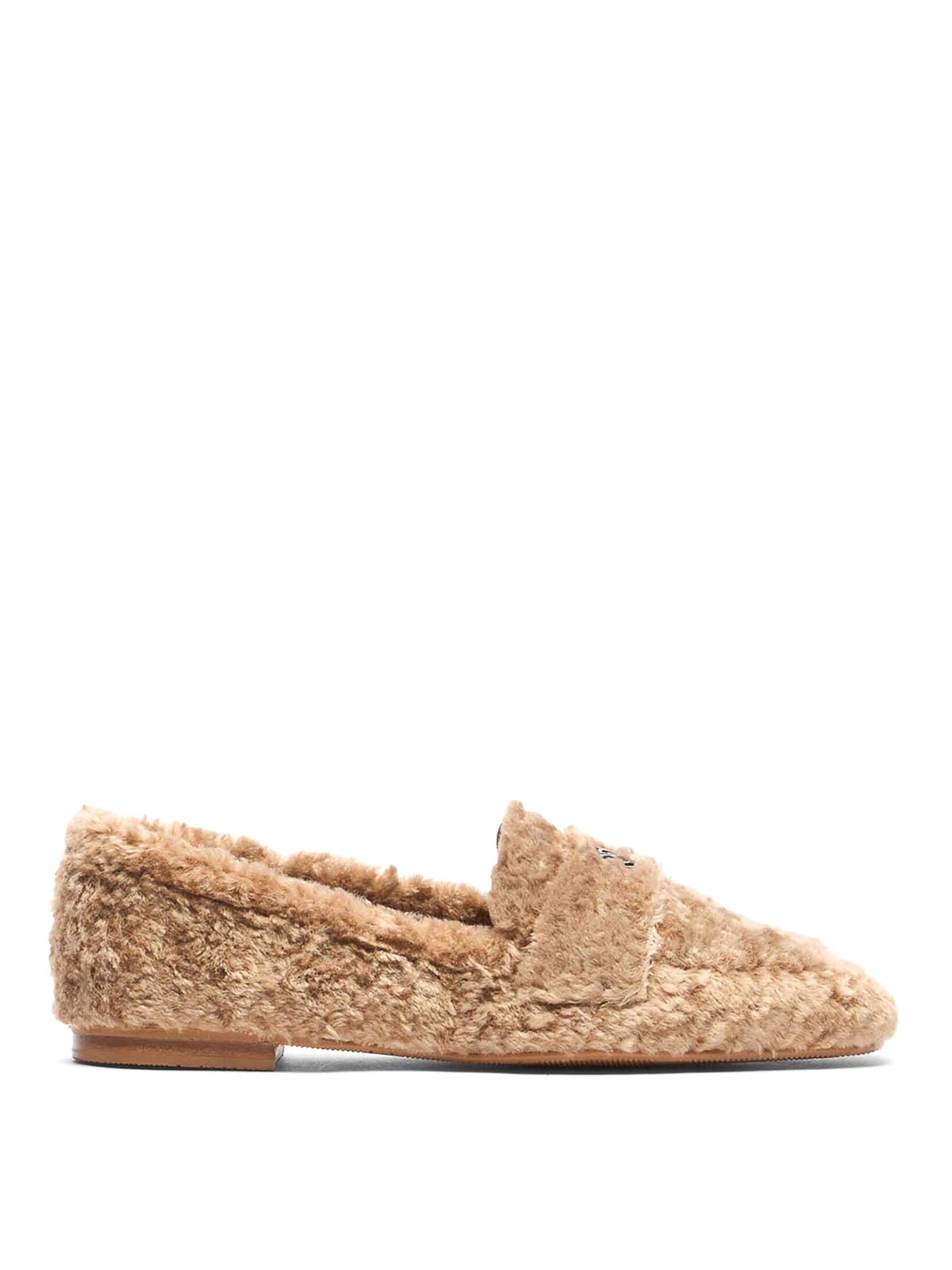 Casadei Synthetic Leather Moccasin Curly Effect In Brown