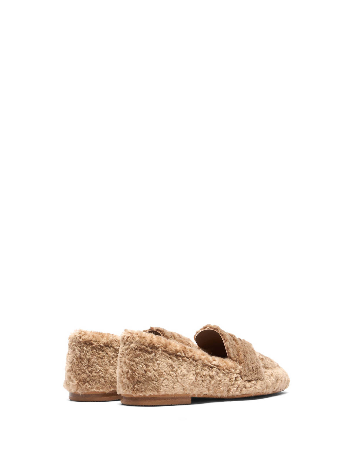 Casadei Synthetic Leather Moccasin Curly Effect In Brown