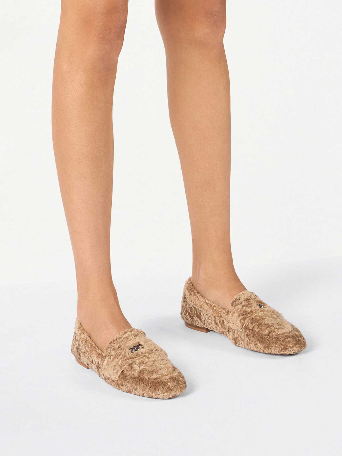 Casadei Synthetic Leather Moccasin Curly Effect In Brown