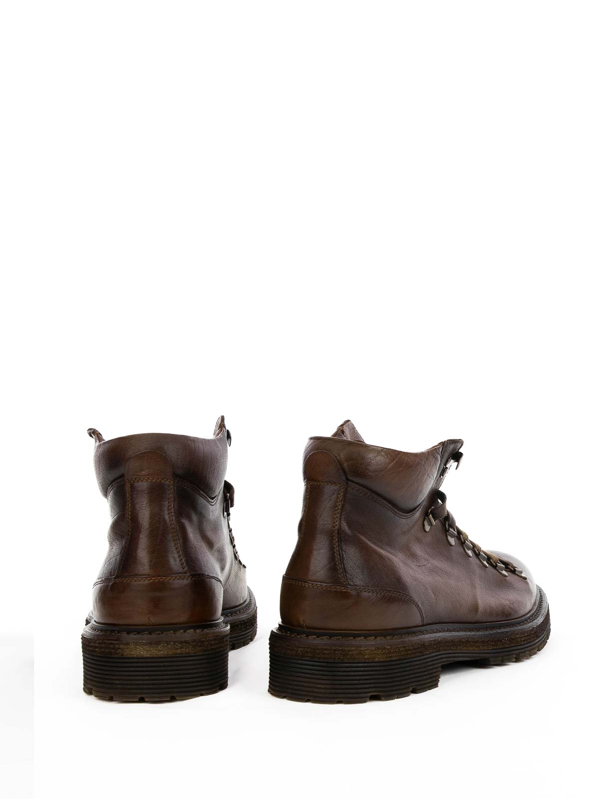 Corvari Padula Mahogany In Leather With Laces In Red