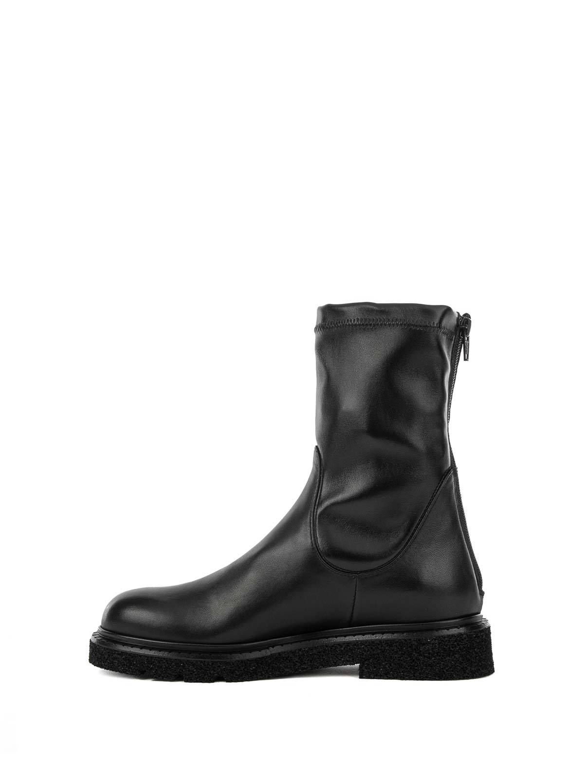 Guglielmo Rotta Black Boot In Elasticized Nappa In Black
