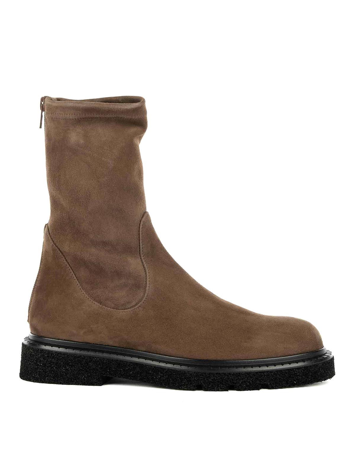Guglielmo Rotta Elasticized Suede Cocoa Boot In Brown