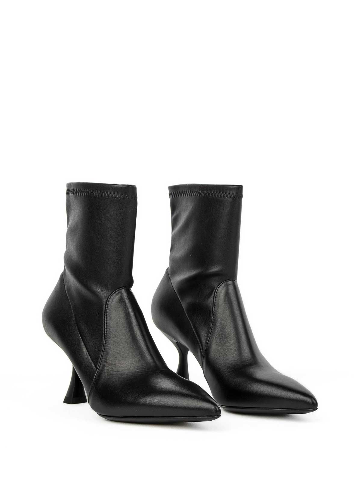 Sergio Levantesi Black Blash In Elasticized Leather In Black