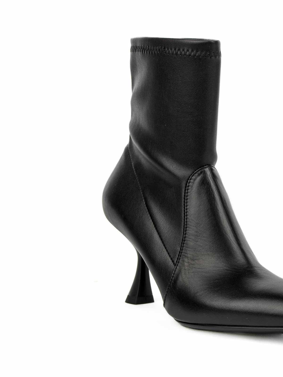 Sergio Levantesi Black Blash In Elasticized Leather In Black