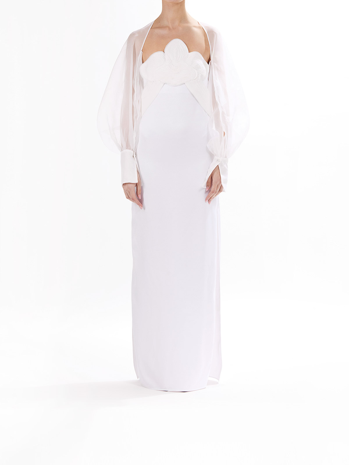 Genny Organza Booths In White