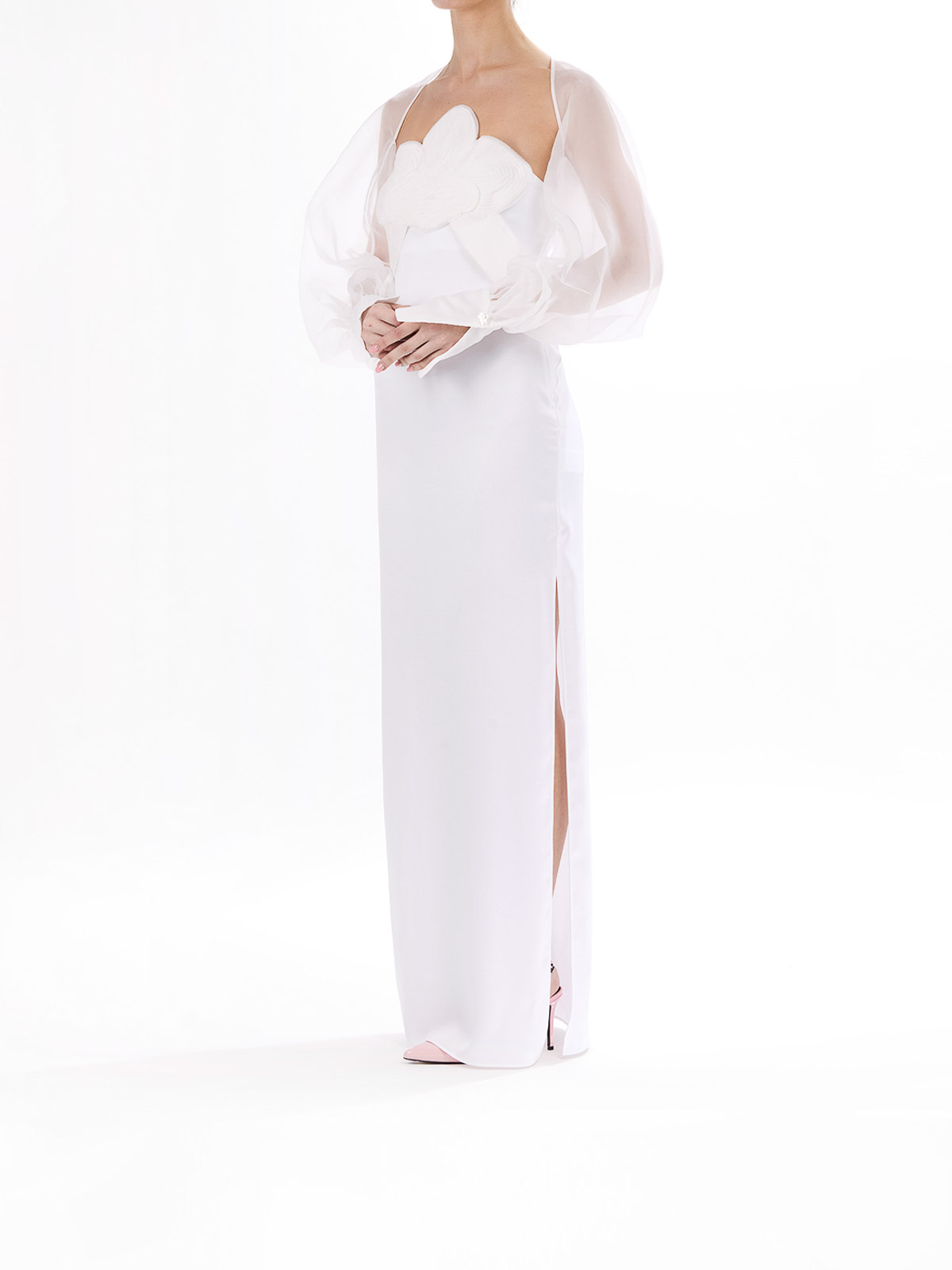 Genny Organza Booths In White