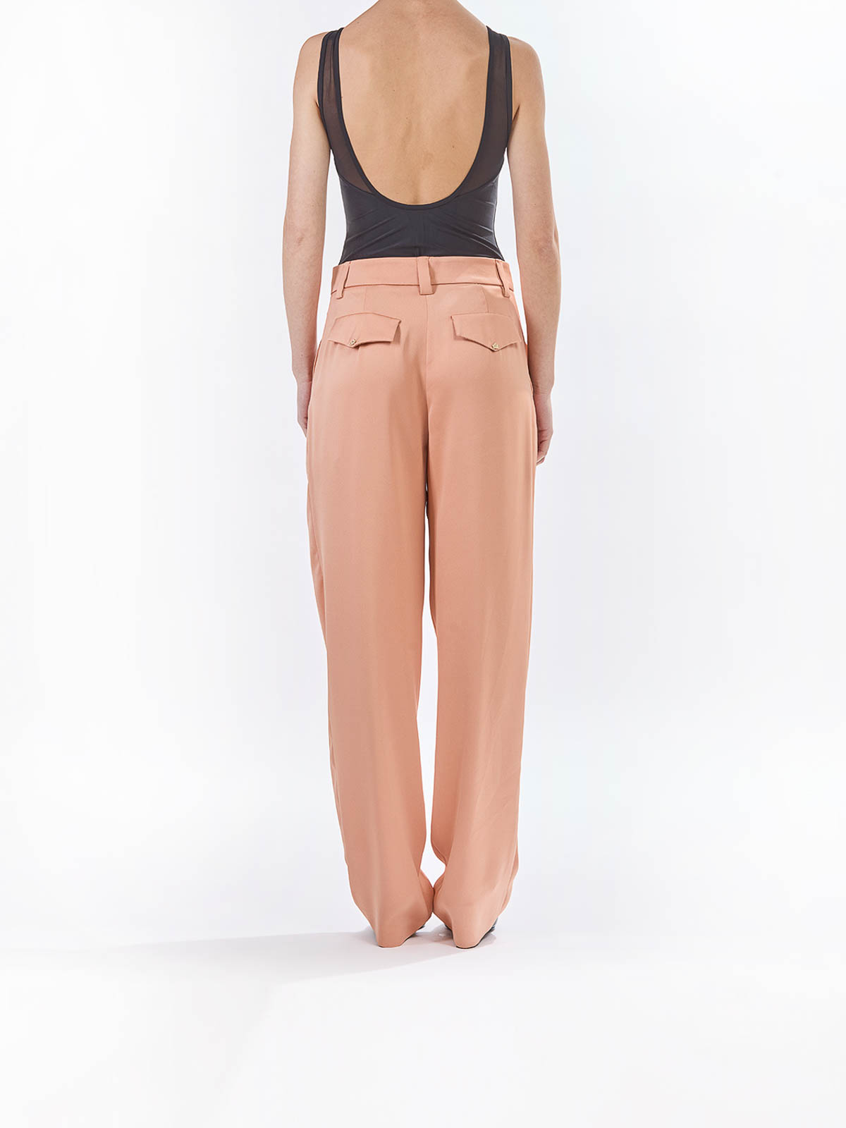 Genny Pantalone Envers Satin In Pink