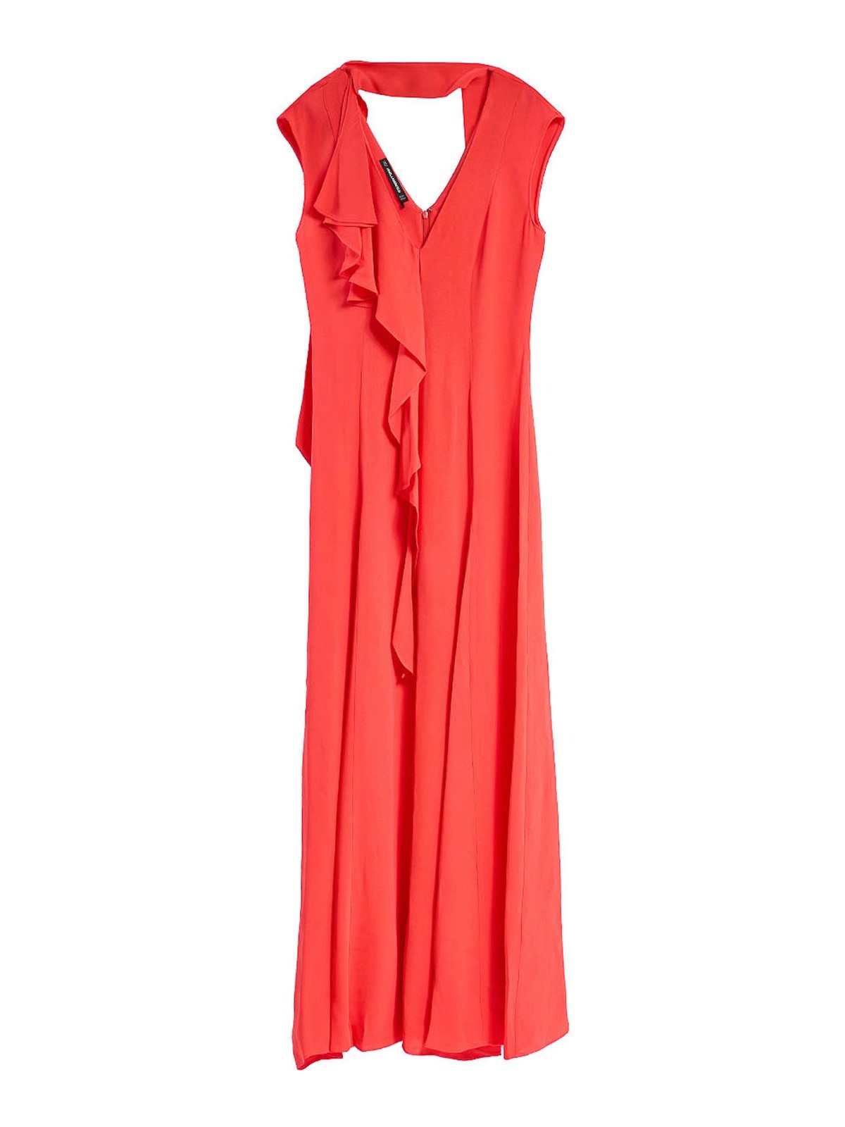 Karl Lagerfeld Ruffled Gown In Red